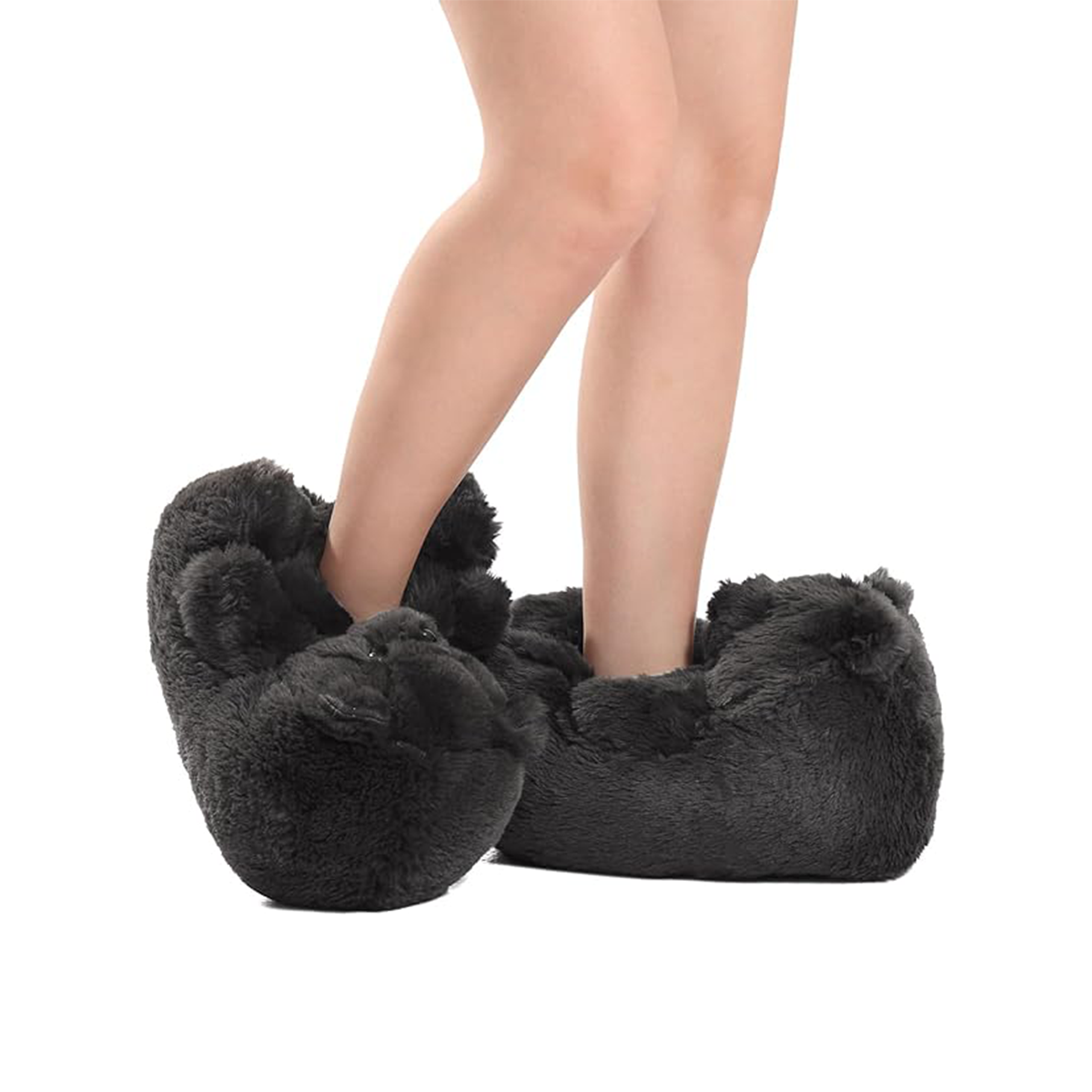 Plush bear slippers