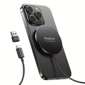 Magnetic Wireless Charger, 15W Wireless Charger Magnetic for iPhone 16/15/14/13/12 Series And  airpods 3/2/Pro, Charging Pad with USB-C Cable And USB-A Converter