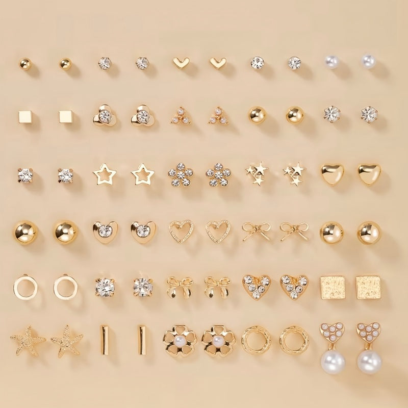 1 Pair Random Gold Hoop Earrings Mystery Box Trendy Minimalist Jewelry for Women