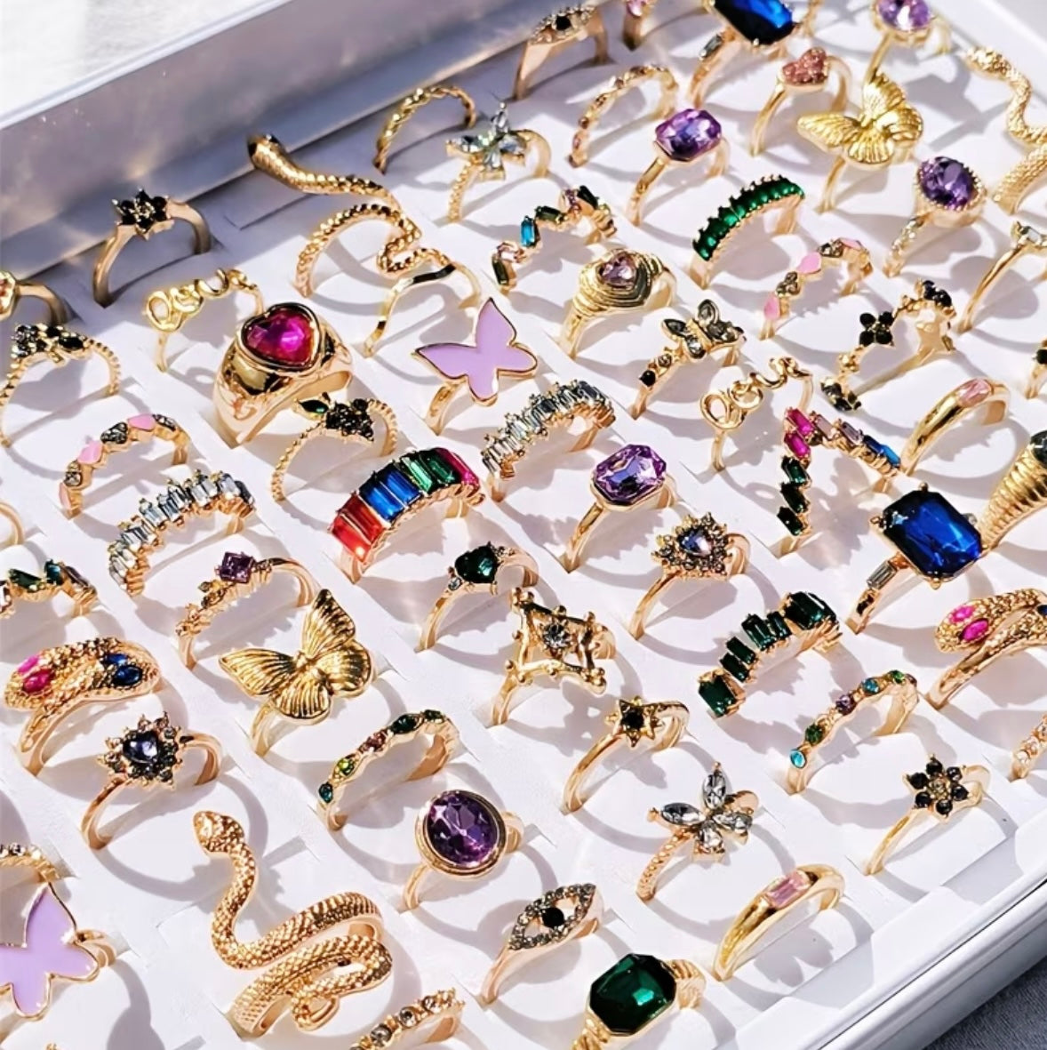 1pc Random Ring Blind Box, Minimalist Y2K Cute Vintage Finger Rings