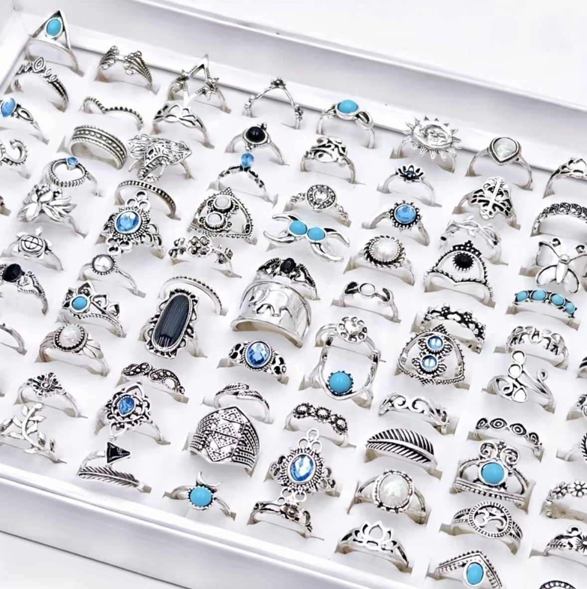 1pc Random Ring Blind Box, Minimalist Y2K Cute Vintage Finger Rings
