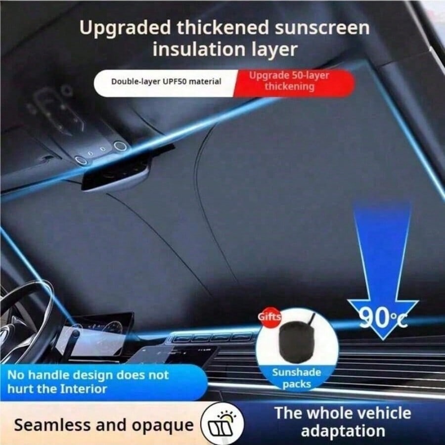 Car Sun Shade Windshield UV Protection Heat Insulation Easy Install