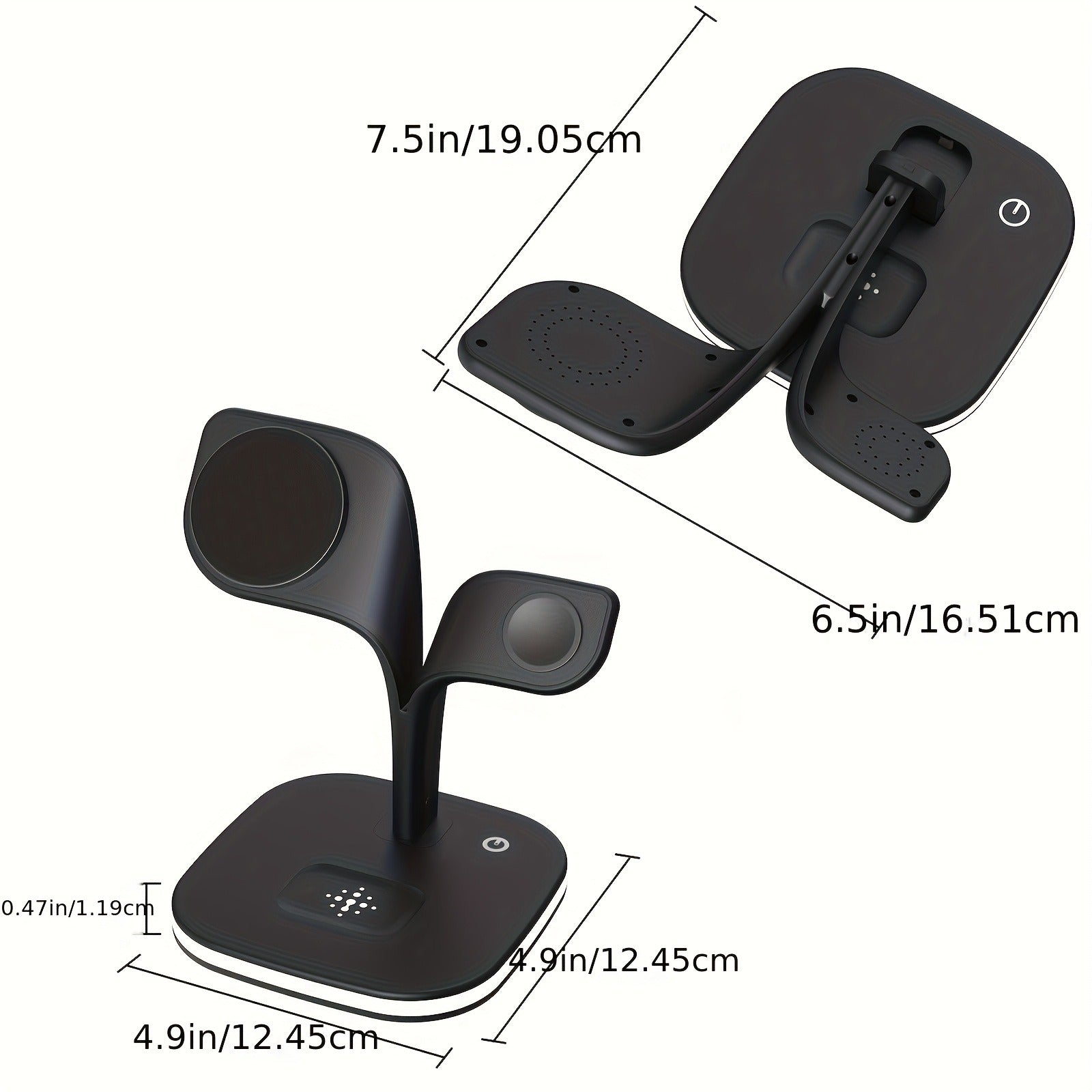 Portable Magnetic Wireless Charging Station, 5 In 1 Fast Safe Wireless Chargerstand For IPhone 16/15/14/13/12 Series And Other Phone With Wireless Charging Capability.