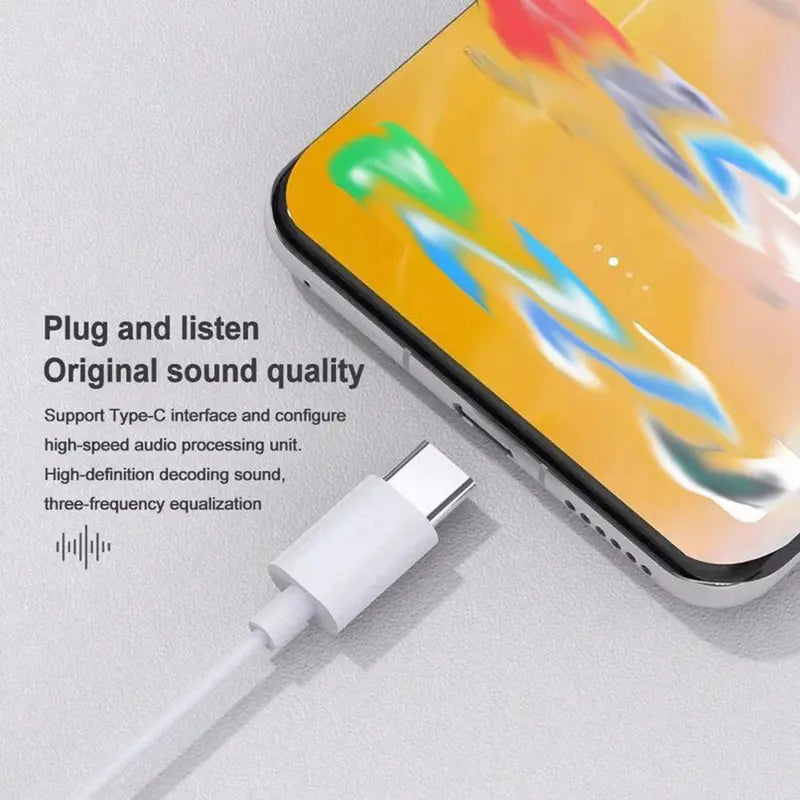 Type-C wired semi-in-ear headphones