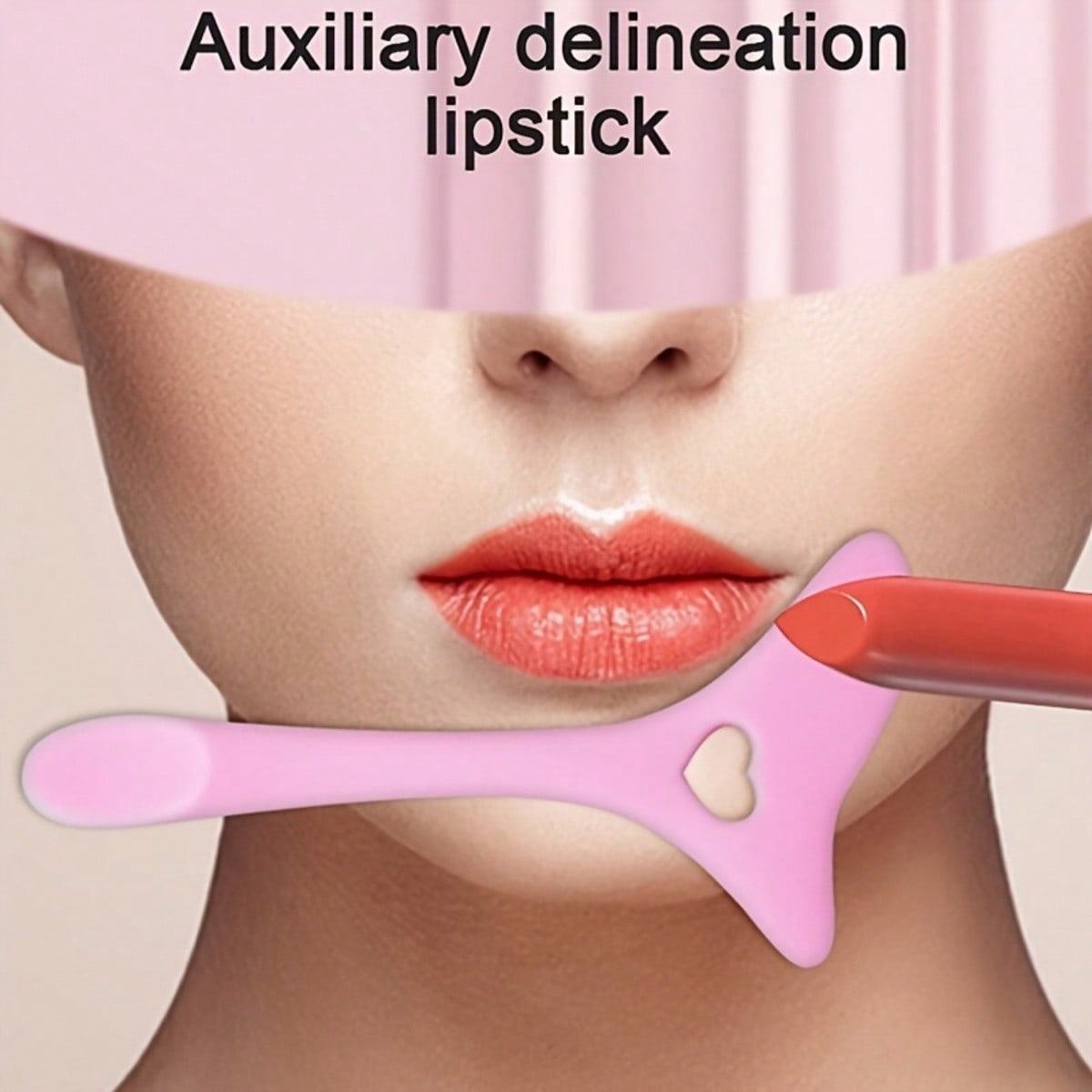 Silicone Eyeliner Stencil & Spatula Heart Hole Waterproof Easy Clean