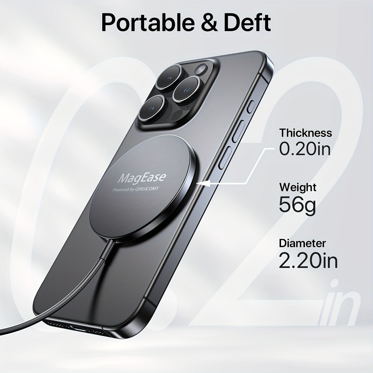 Magnetic Wireless Charger, 15W Wireless Charger Magnetic for iPhone 16/15/14/13/12 Series And  airpods 3/2/Pro, Charging Pad with USB-C Cable And USB-A Converter