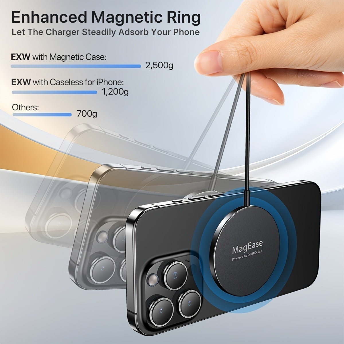 Magnetic Wireless Charger, 15W Wireless Charger Magnetic for iPhone 16/15/14/13/12 Series And  airpods 3/2/Pro, Charging Pad with USB-C Cable And USB-A Converter