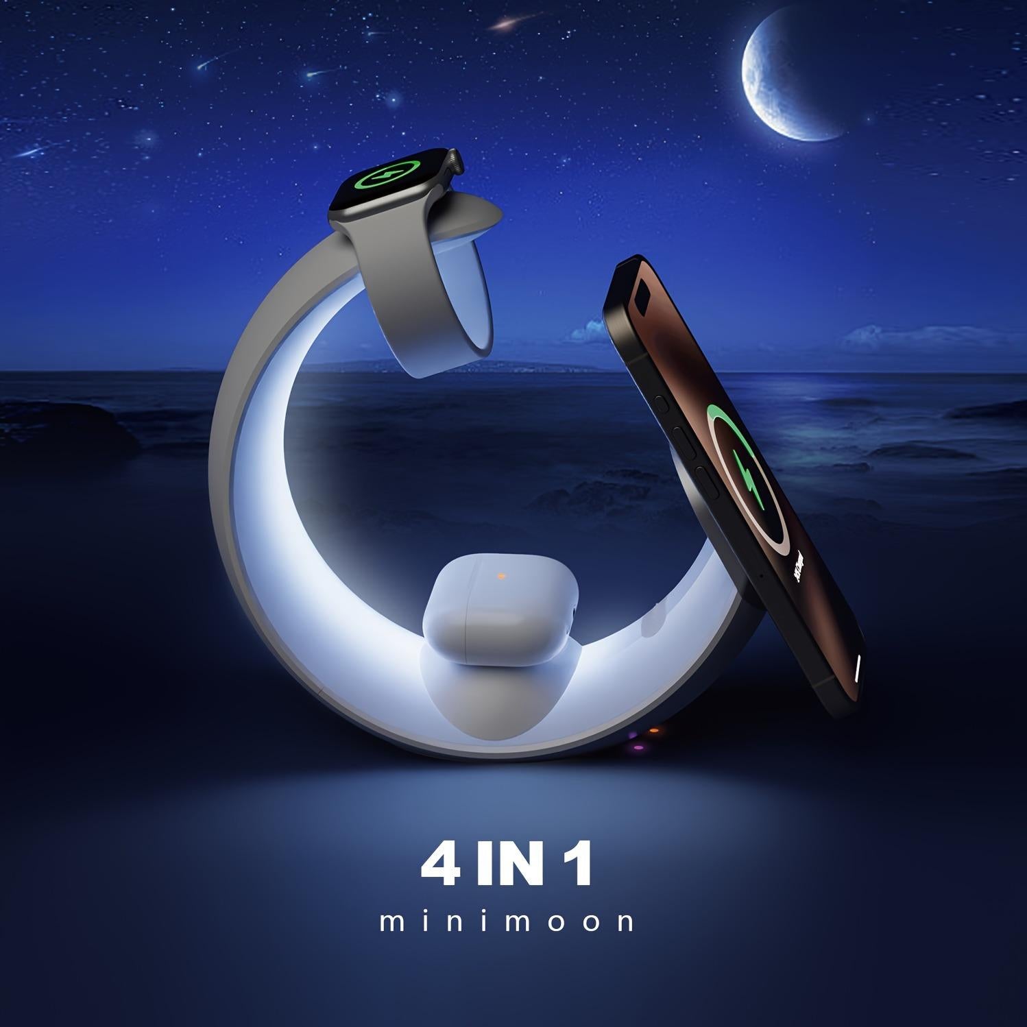 Moon Charging Dock ( 4 in 1 charger with RGB Light)