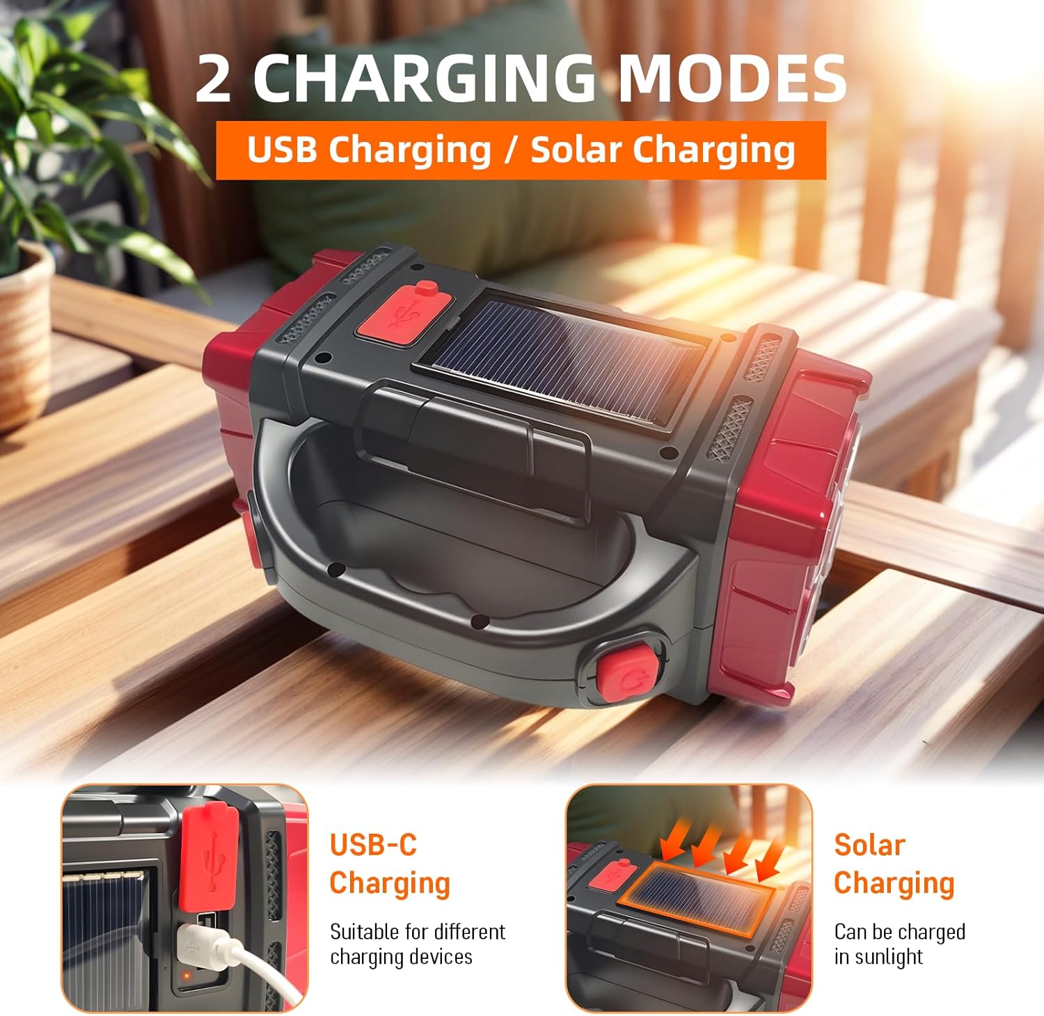 Multifunctional Solar LED Flashlight